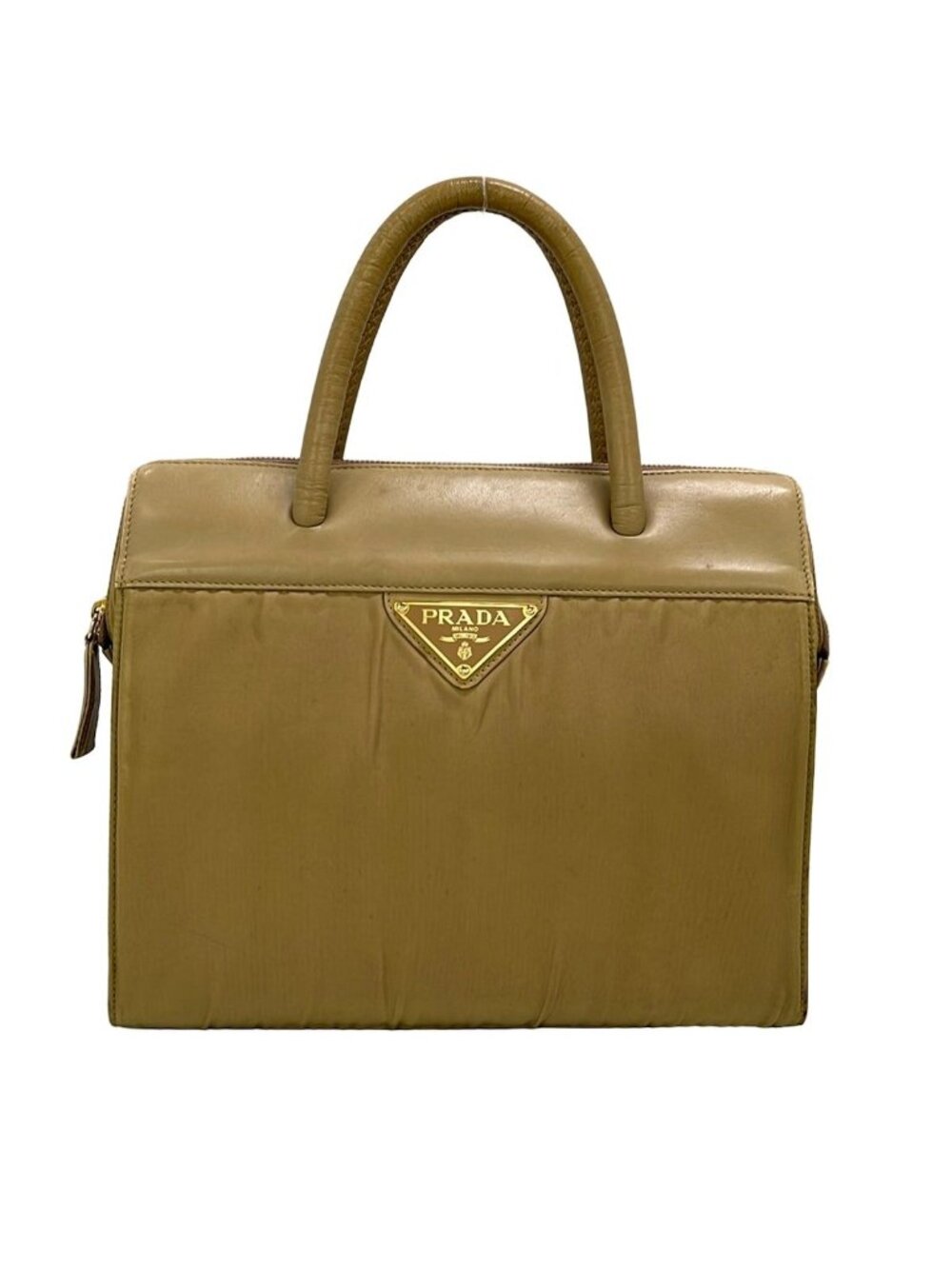 Prada Handbag Beige Leather